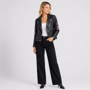 Guess - Los Angeles L Black Moto Leather Jacket