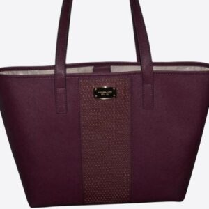 Michael Kors - Microstud CTR STRPE Travel Tote Plum
