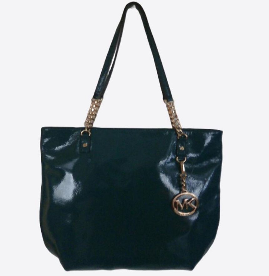 Michael Kors - Jet Set Chain Item Leather Green Tote Bag - Image 1
