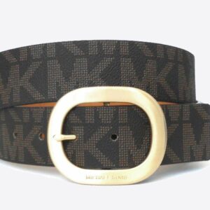 Michael Kors - Women's Belt XL Brown-Gold Logo