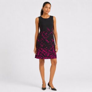 Nine West - Black-Purple Splotch Dress Gypsy Combo