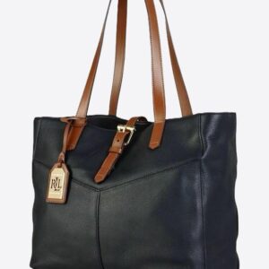 Ralph Lauren - Landry Black Burbon Buckle Simple Tote