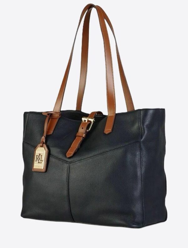 Ralph Lauren - Landry Black Burbon Buckle Simple Tote