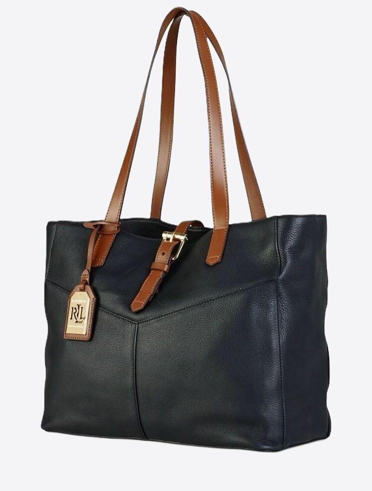 Ralph Lauren - Landry Black Burbon Buckle Simple Tote - Image 1