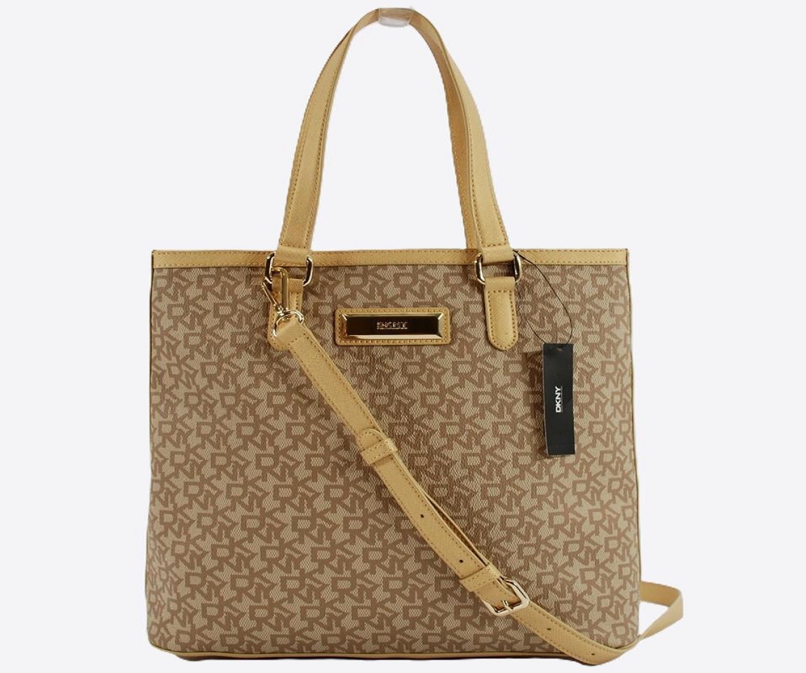 DKNY - Authentic Coated Logo Chino Gold Crossbody Bag - Image 1