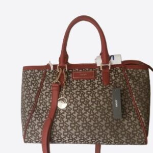 DKNY - Chino Red Heritage Saffiano Logo Plaque Crossbody