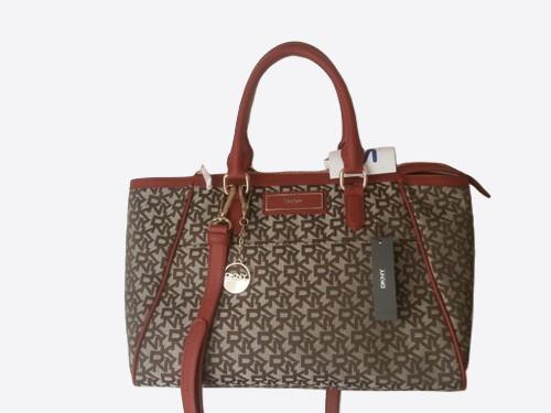 DKNY - Chino Red Heritage Saffiano Logo Plaque Crossbody