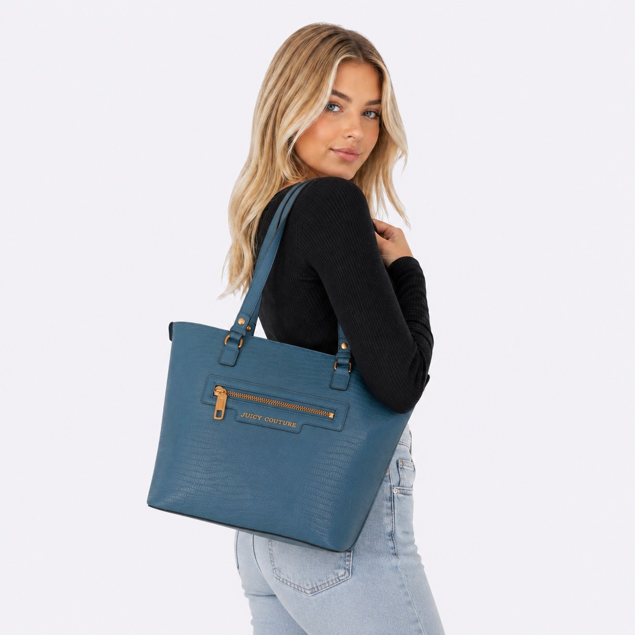 Juicy Couture - Large Sophia Blue Leather Bag - Image 1