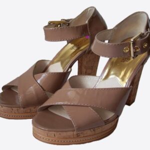 Michael Kors - Nude Patent Ankle Strap Open Toe Heel