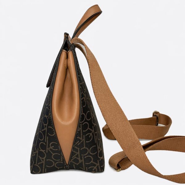 Calvin Klein – Brown Logo Straps Backpack - Image 4