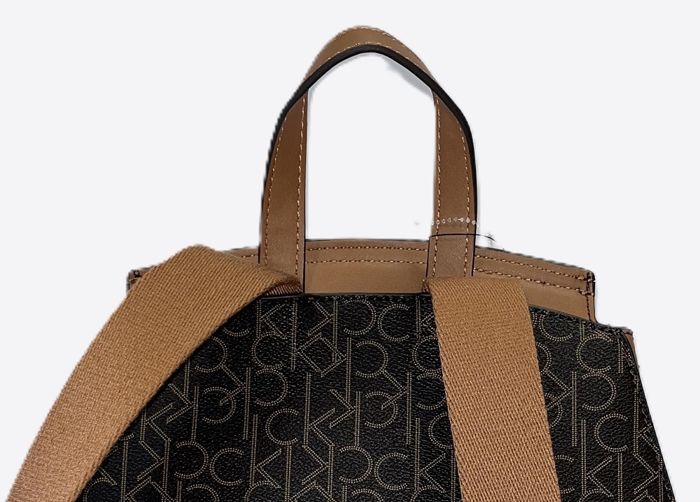 Calvin Klein – Brown Logo Straps Backpack - Image 6