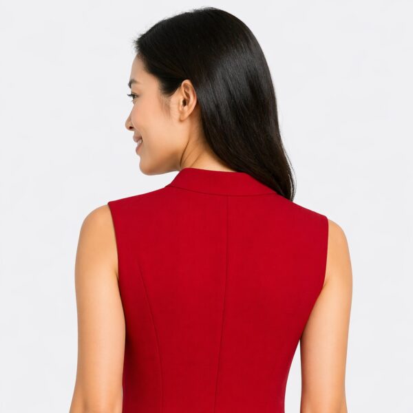 Calvin Klein - Collared V-Neck Front Zipper Dress - Image 5