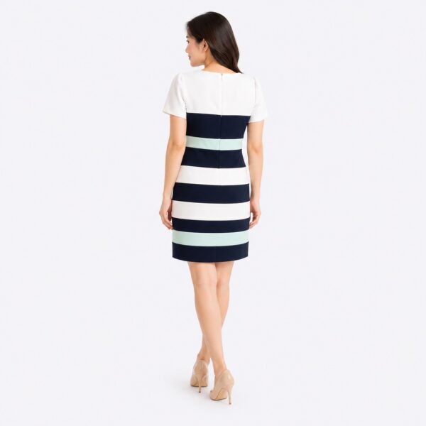 Tommy Hilfiger - Colorblocked Scuba-Crepe Dress - Image 2