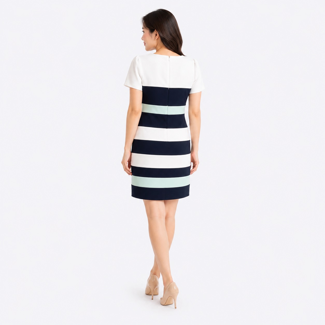 Tommy Hilfiger - Colorblocked Scuba-Crepe Dress - Image 2