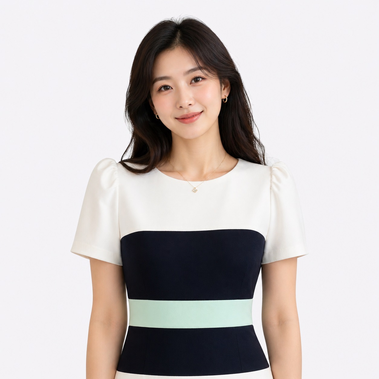 Tommy Hilfiger - Colorblocked Scuba-Crepe Dress - Image 3