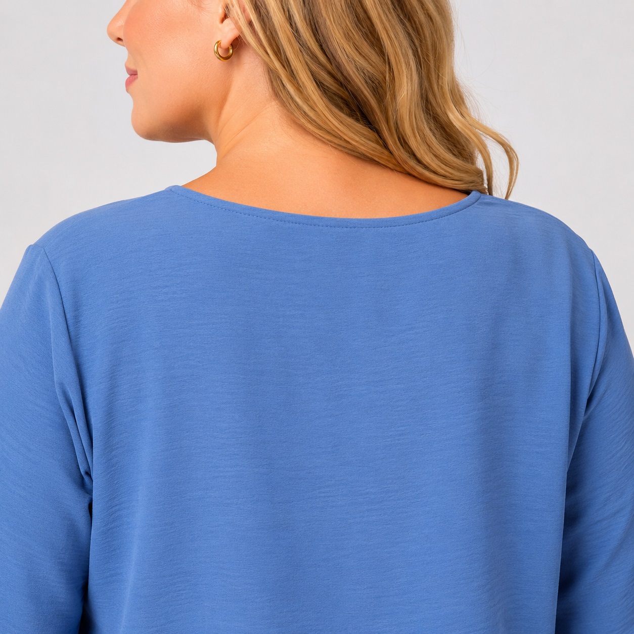 Adrianna Papell - Blue V-Neck Tie Front Woven Top - Image 4