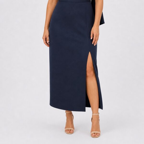 Adrianna Papell – Dark Navy One-Shoulder Dress - Image 3
