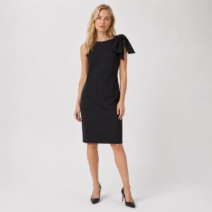 Calvin Klein - Black Bow on Shoulder Dress