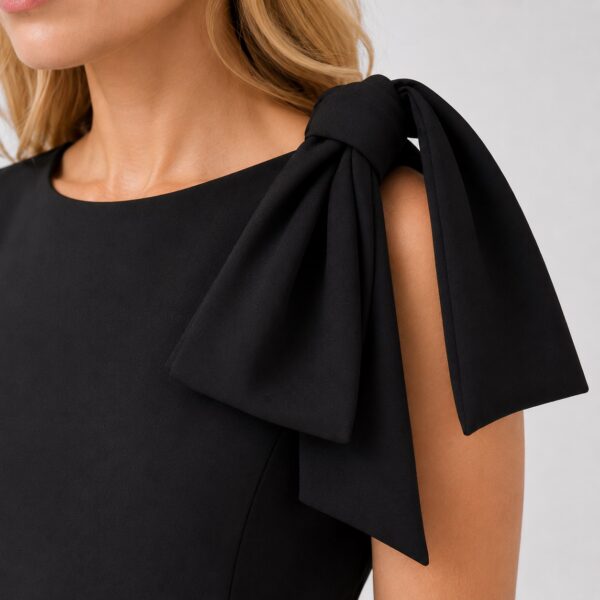 Calvin Klein - Black Bow on Shoulder Dress - Image 4