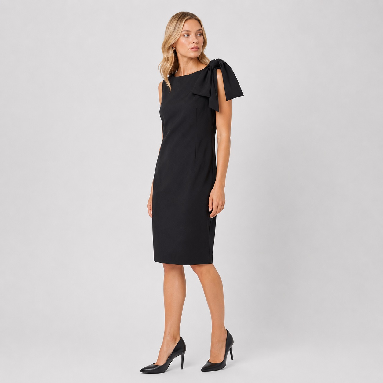 Calvin Klein - Black Bow on Shoulder Dress - Image 6