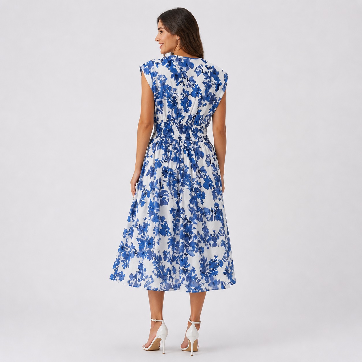 princess polly baby blue dress Y2k Papell Boutique Evening Dress Blue Silk Beaded Floral Asymmetrical Hem Vintage Spaghetti Strap Maxi Party 00s Brown V Neck Petite 8 main image 0