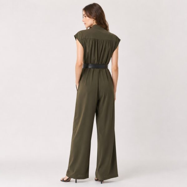 Calvin Klein - Deep V-Neck Belted Jumpsuit - Image 2