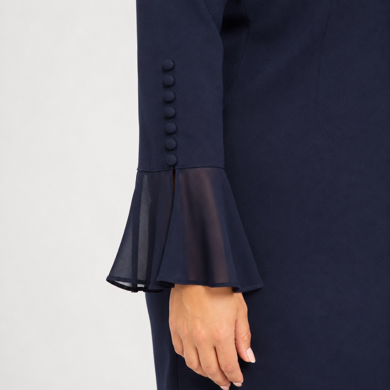 Calvin Klein - Indigo Long Sleeve Beck Zipper Dress - Image 4