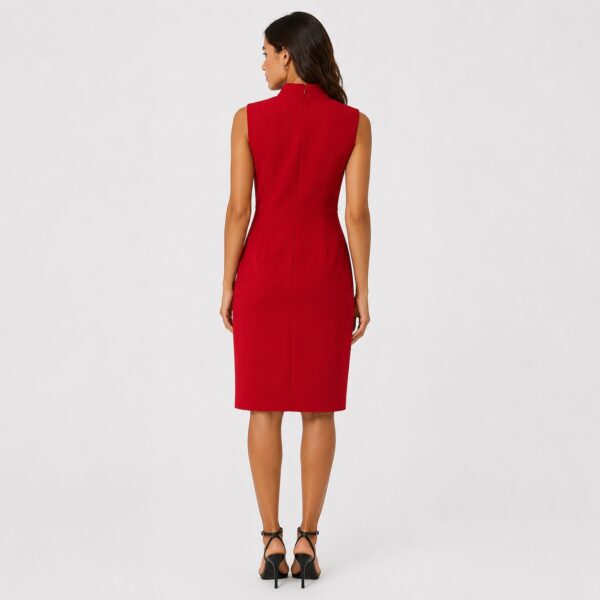 Calvin Klein - Red Criss-Cross Neckline Sleeveless Dress - Image 2