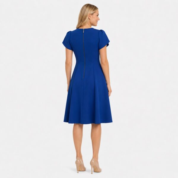 Calvin Klein - Scuba Crepe Short Sleeves A-line Dress - Image 2