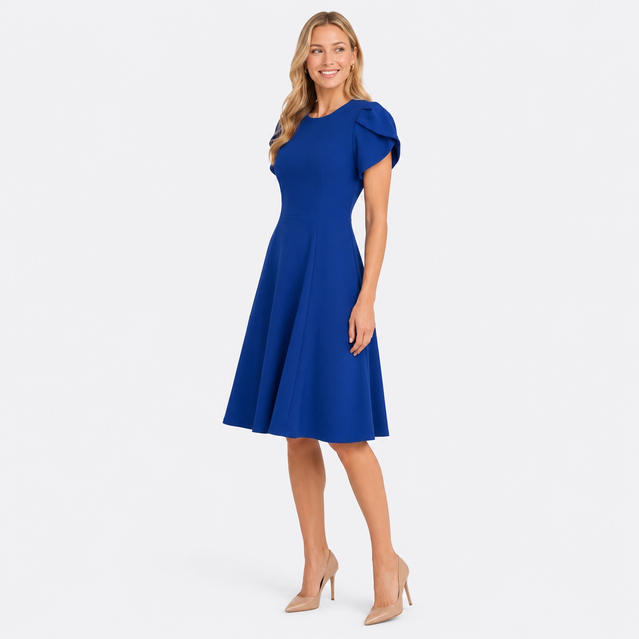 Calvin Klein - Scuba Crepe Short Sleeves A-line Dress - Image 6