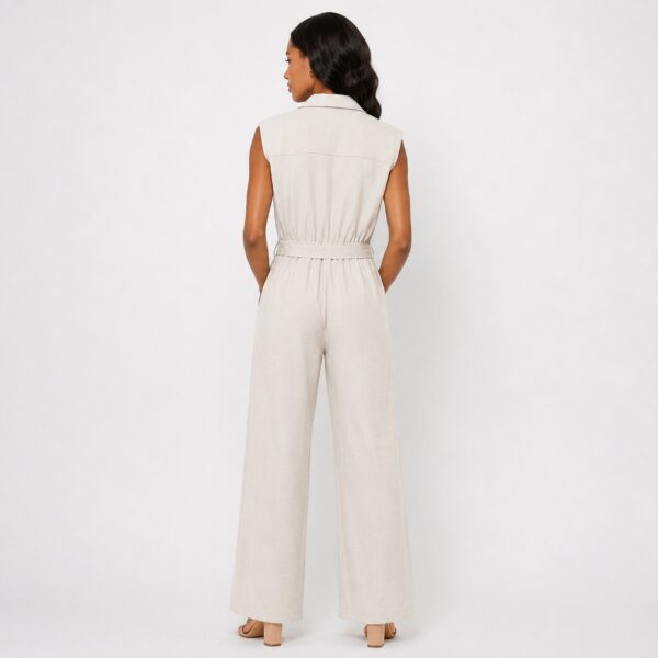 Calvin Klein - Sleeveless Button-Down Jumpsuit - Image 2
