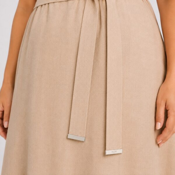 DKNY - Beige Sleeveless Foldover Dress PD5W1H19 - Image 5