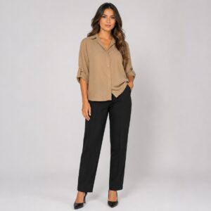 Michael Kors - Khaki QS640TIBD4 Dress Shirt