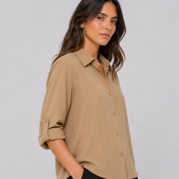 Michael Kors - Khaki QS640TIBD4 Dress Shirt - Image 5