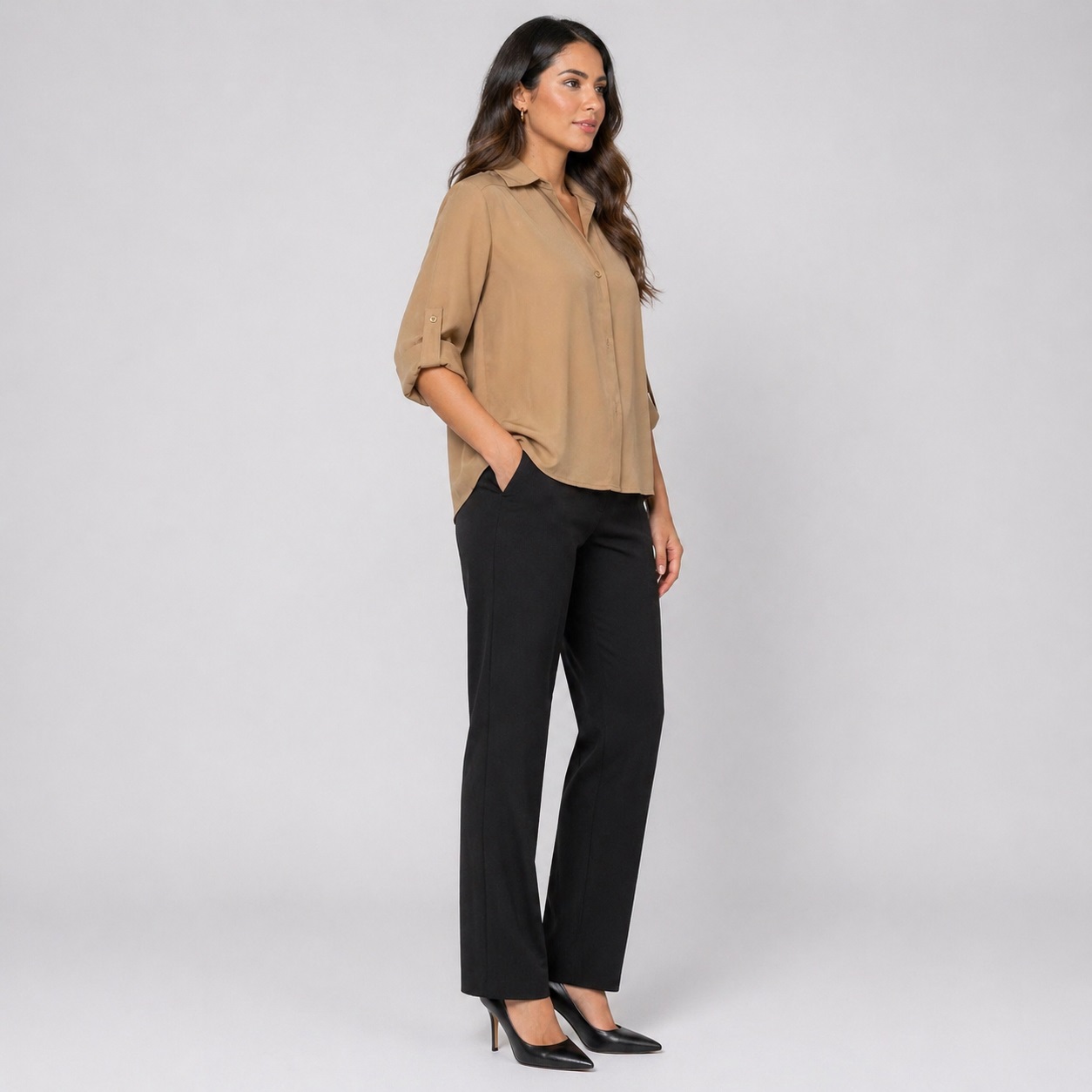 Michael Kors - Khaki QS640TIBD4 Dress Shirt - Image 6