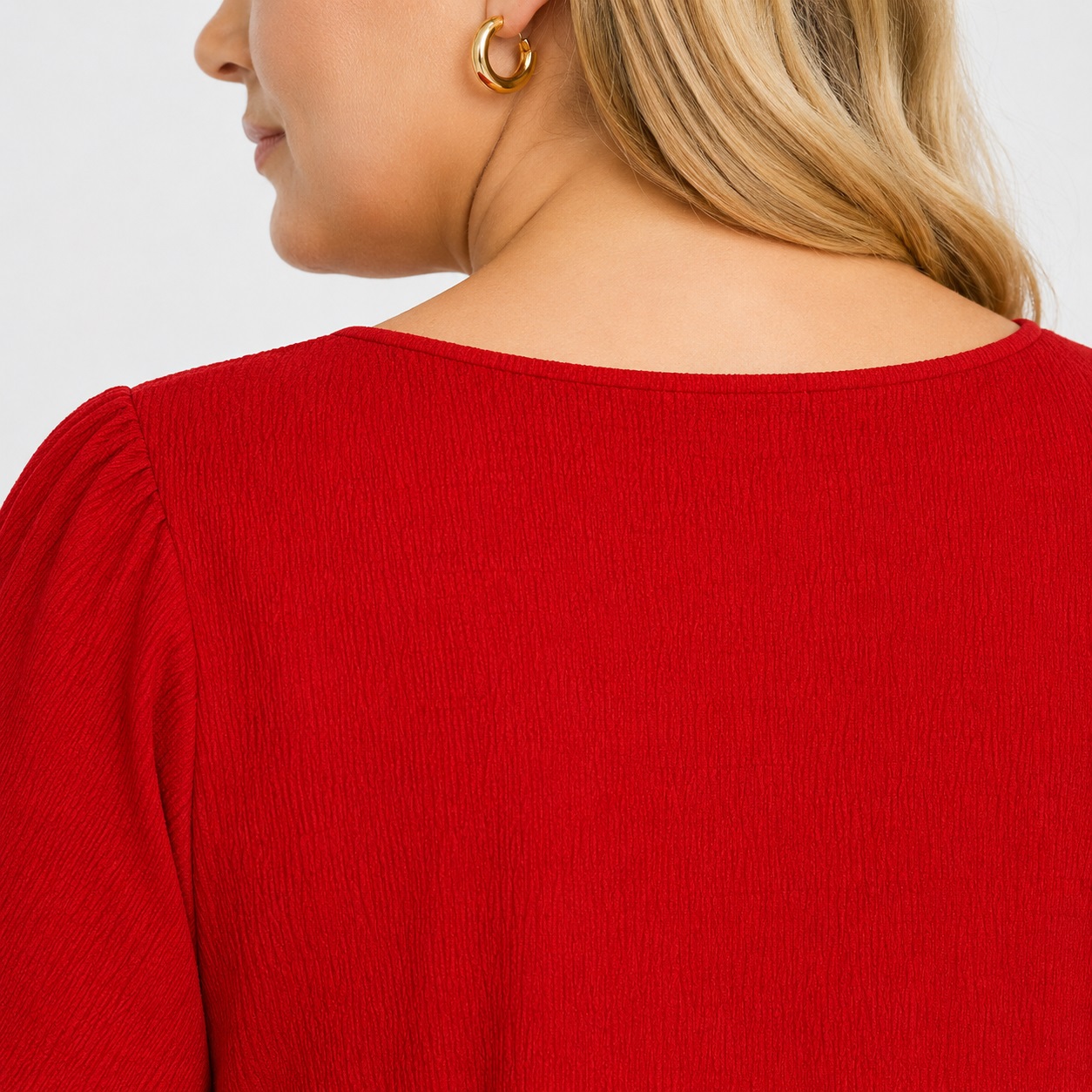 Michael Kors - Lacquer Red Short Sleeves Blouse - Image 4
