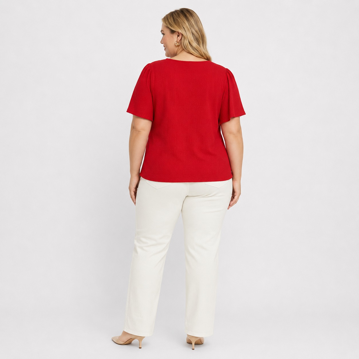 Michael Kors - Lacquer Red Short Sleeves Blouse - Image 5