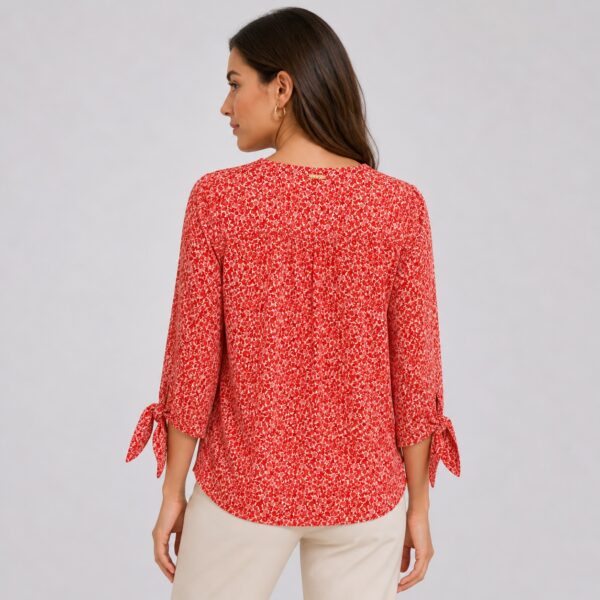 Michael Kors - Sangria QS640NHKU7 Floral Print Blouse - Image 2