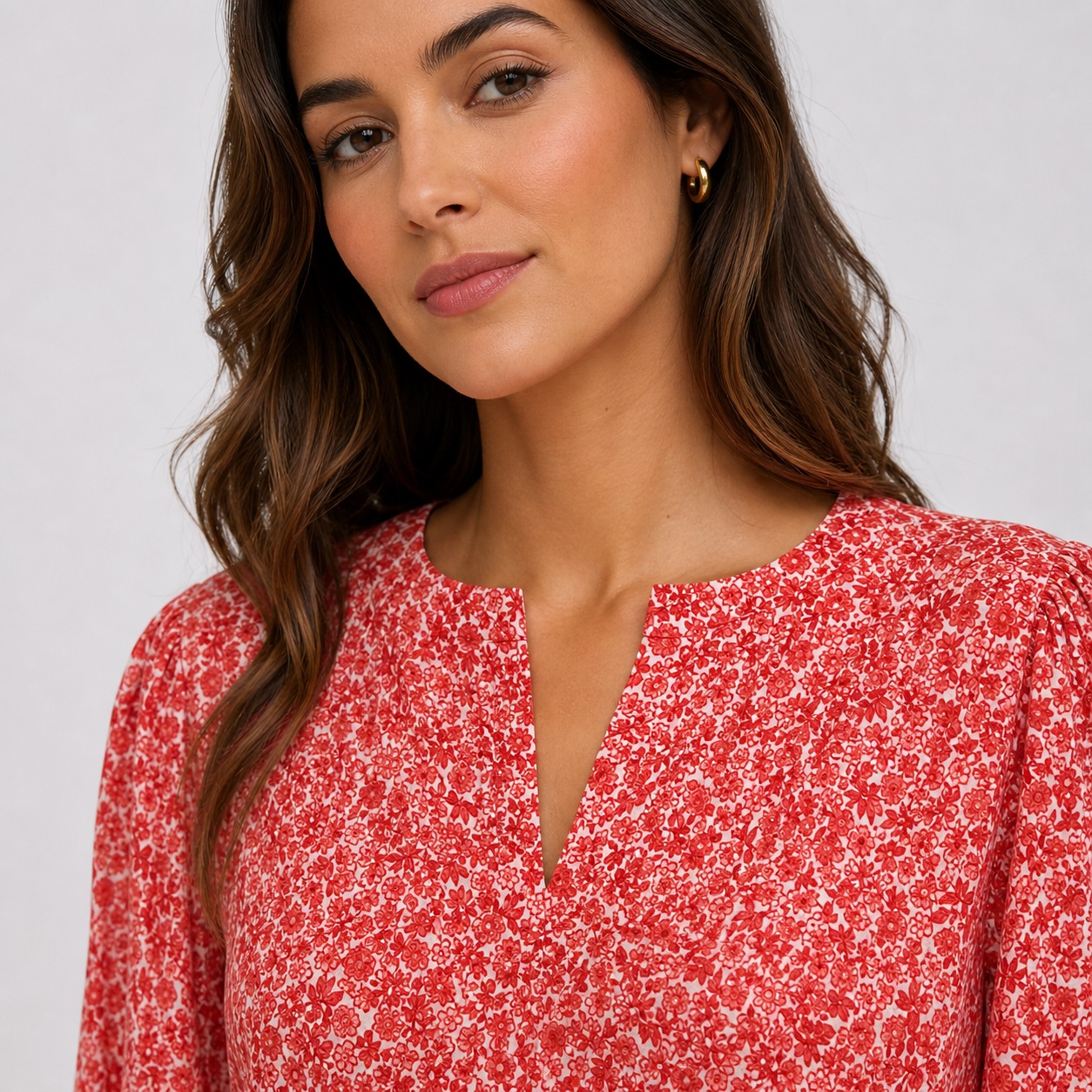 Michael Kors - Sangria QS640NHKU7 Floral Print Blouse - Image 3