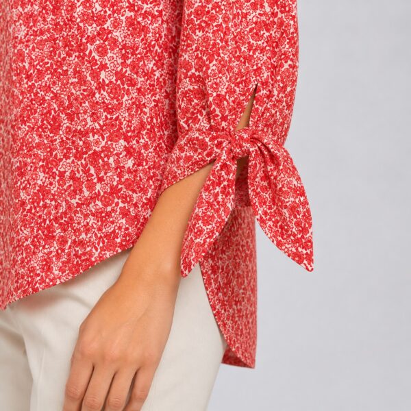 Michael Kors - Sangria QS640NHKU7 Floral Print Blouse - Image 4
