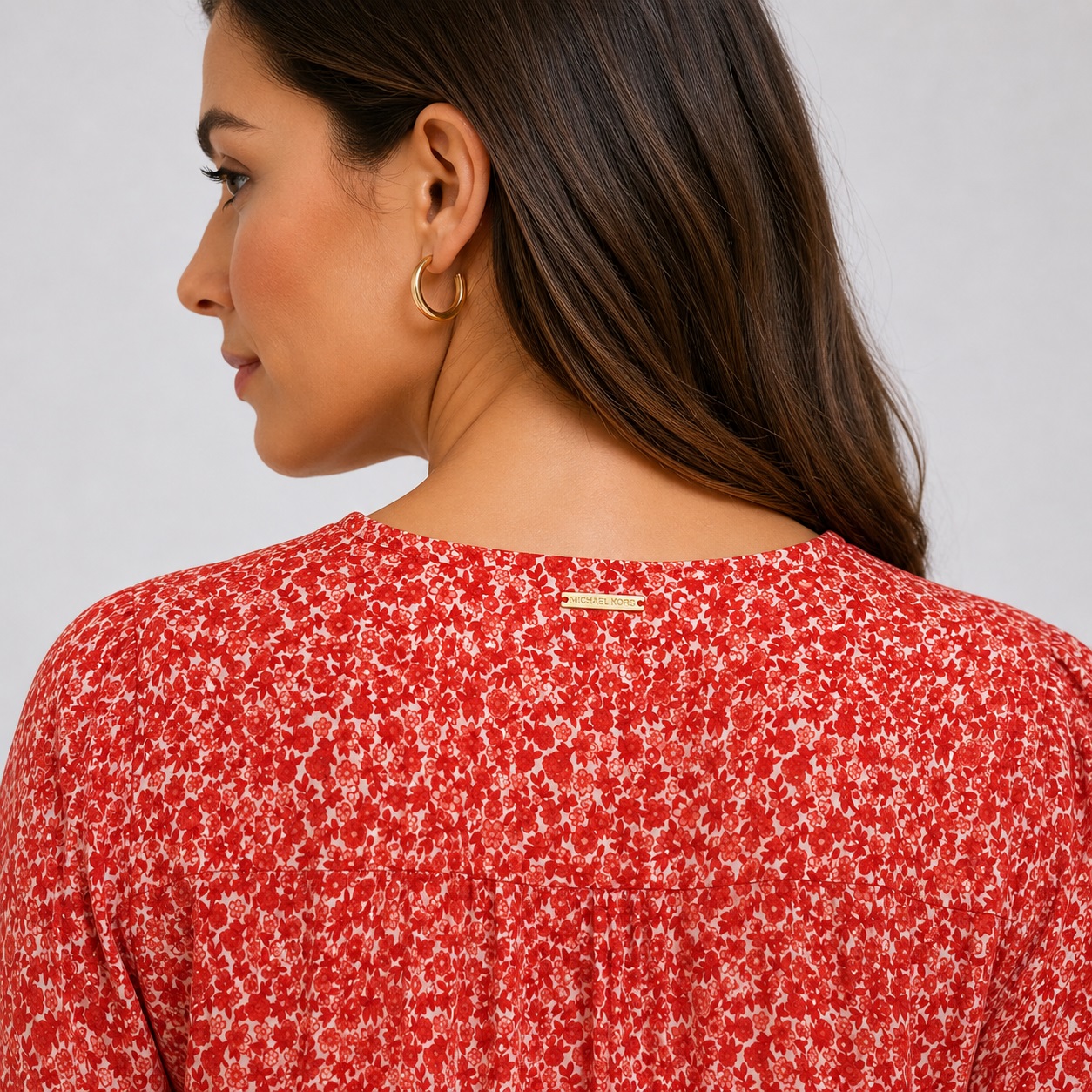 Michael Kors - Sangria QS640NHKU7 Floral Print Blouse - Image 5