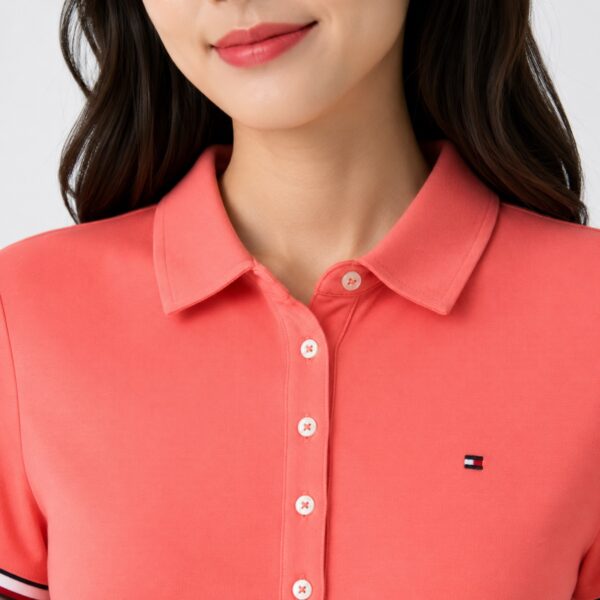 Tommy Hilfiger - Coral Short Sleeve Polo Dress - Image 2