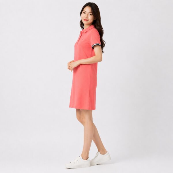 Tommy Hilfiger - Coral Short Sleeve Polo Dress - Image 6
