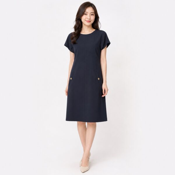 Tommy Hilfiger - Dark Navy Faux Pocket Dress - Image 1