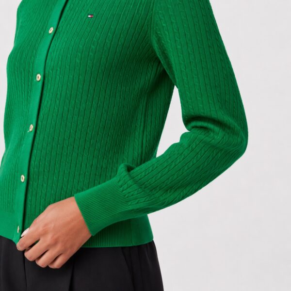Tommy Hilfiger - Green Cable-Knit Sweater - Image 5