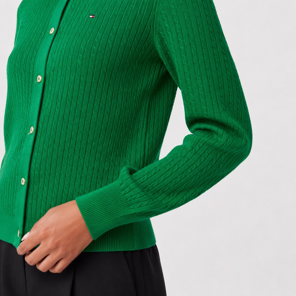 Tommy Hilfiger - Green Cable-Knit Sweater - Image 5
