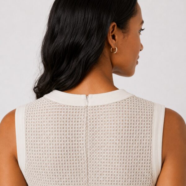 Tommy Hilfiger - Ivory-Khaki Sleeveless Dress - Image 5