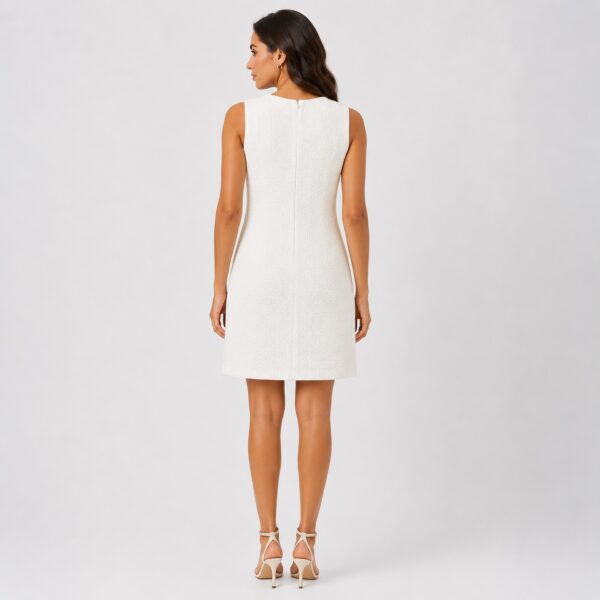 Tommy Hilfiger - Ivory Sleeveless False Pockets Dress - Image 5