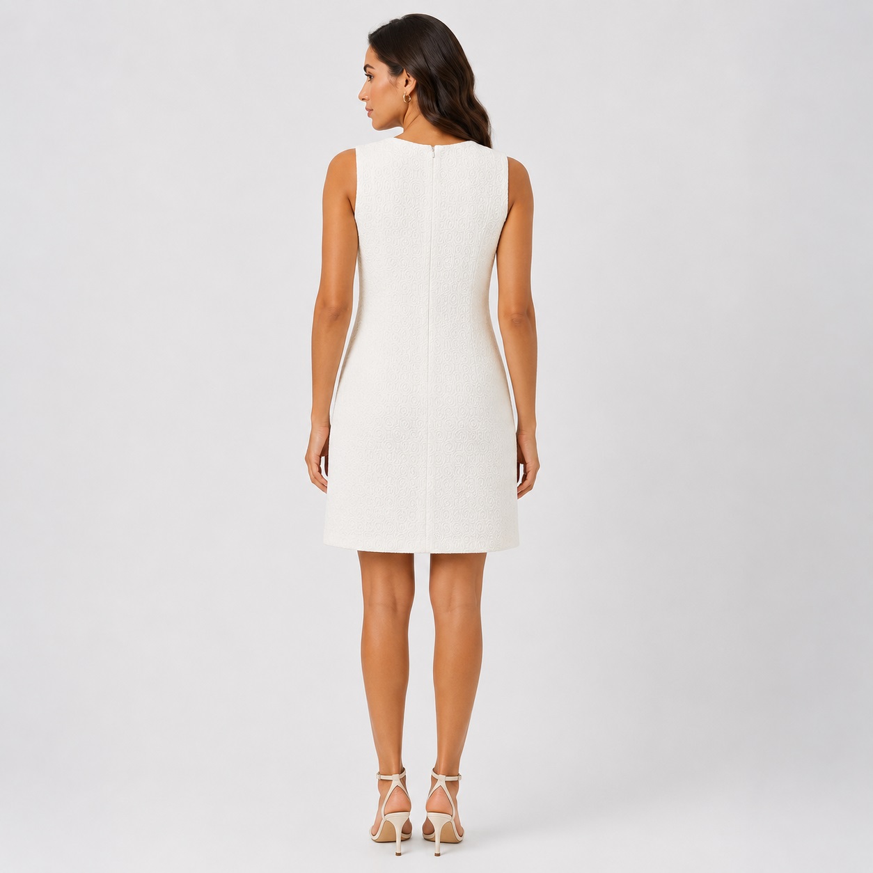 Tommy Hilfiger - Ivory Sleeveless False Pockets Dress - Image 5