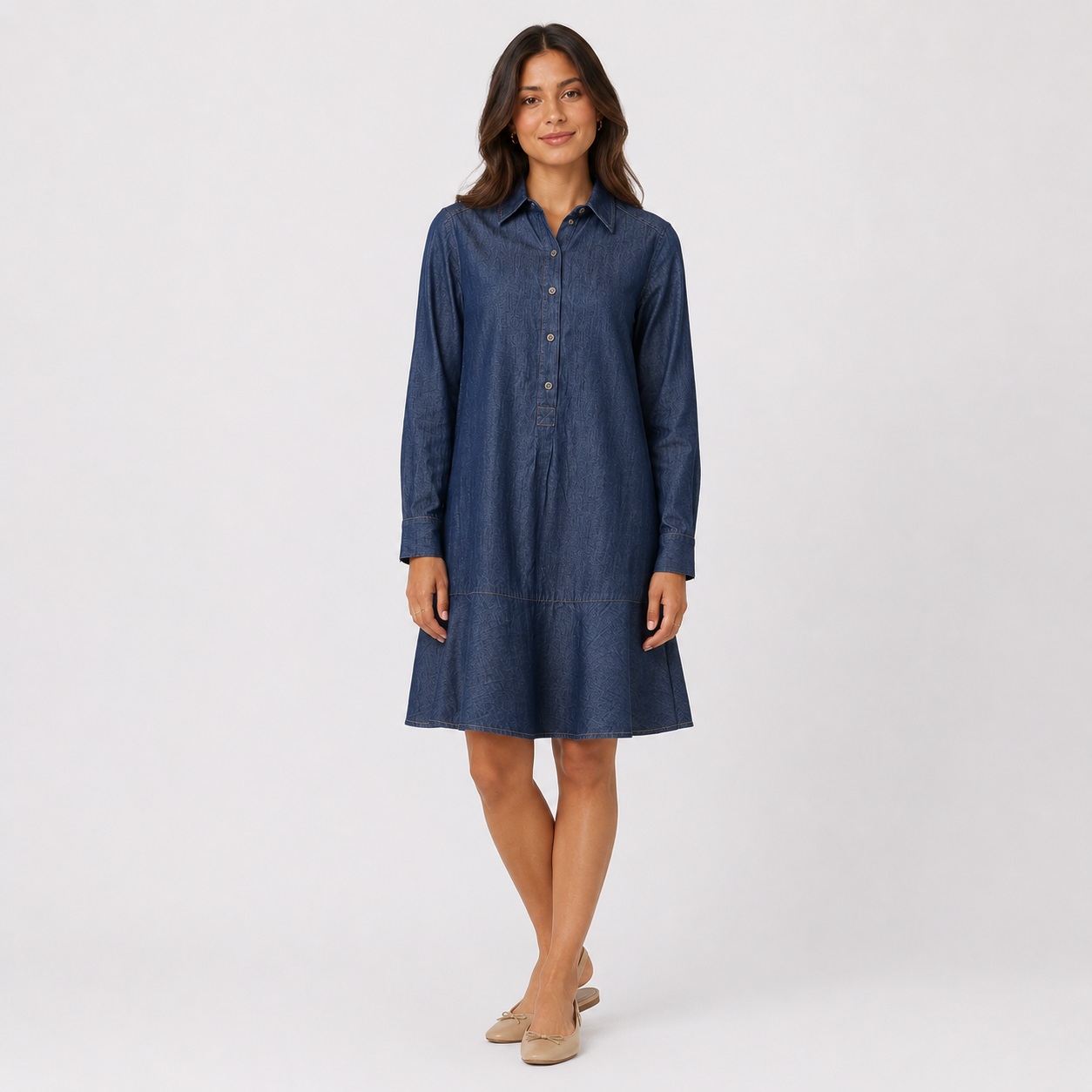 Tommy Hilfiger - Shirt Denim Half-Down Button Dress - Image 1